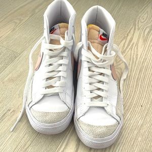 Nike High Top Blaze with blush swoosh